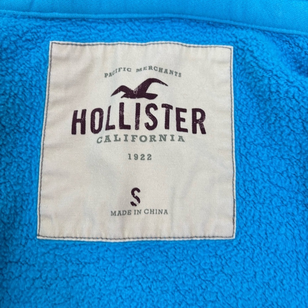 HOLLISTER California Y2K Zip Hoodie Jacket S Sky Blue - Picture 12 of 13